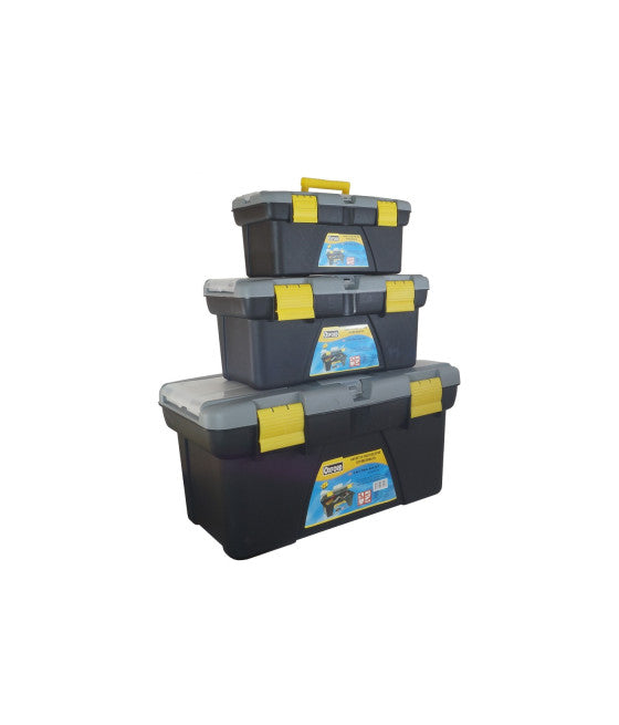 3 X KUNSTSTOFF-WERKZEUGKOFFER UND KLEINTEILEBOX