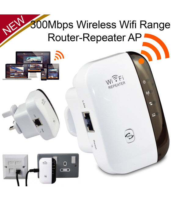 300Mbps Wireless N 802.11 Wifi Repeater Reichweite Booster Extender AP BRIDGE