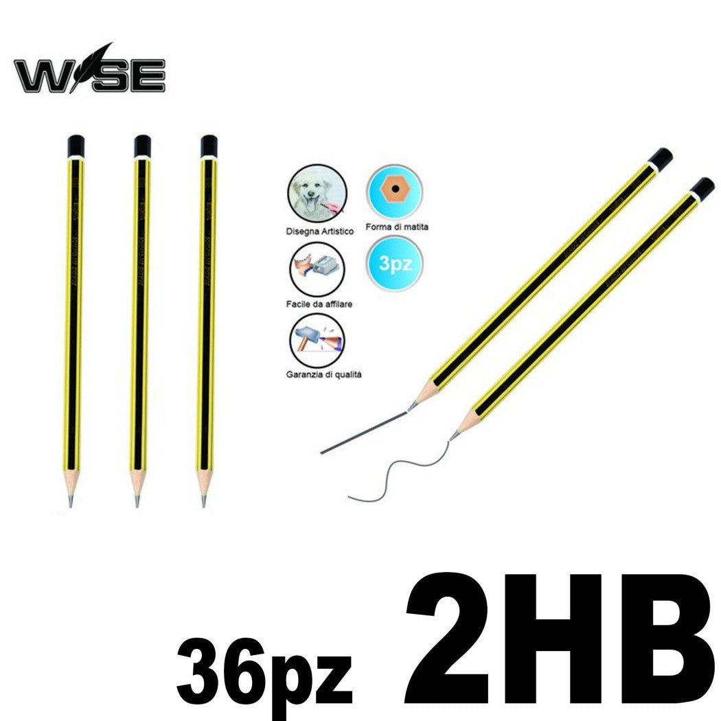 36 KÜNSTLERISCHE UND TECHNISCHE ZEICHENSTIFTE FÜR DIE SCHULE UND DAS BÜRO KLASSE N 2 HB