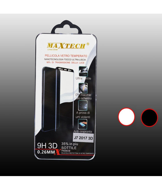 3D GEHÄRTETES GLAS FILM FÜR SAMSUNG J7 2017 MAXTECH P-J7 2017