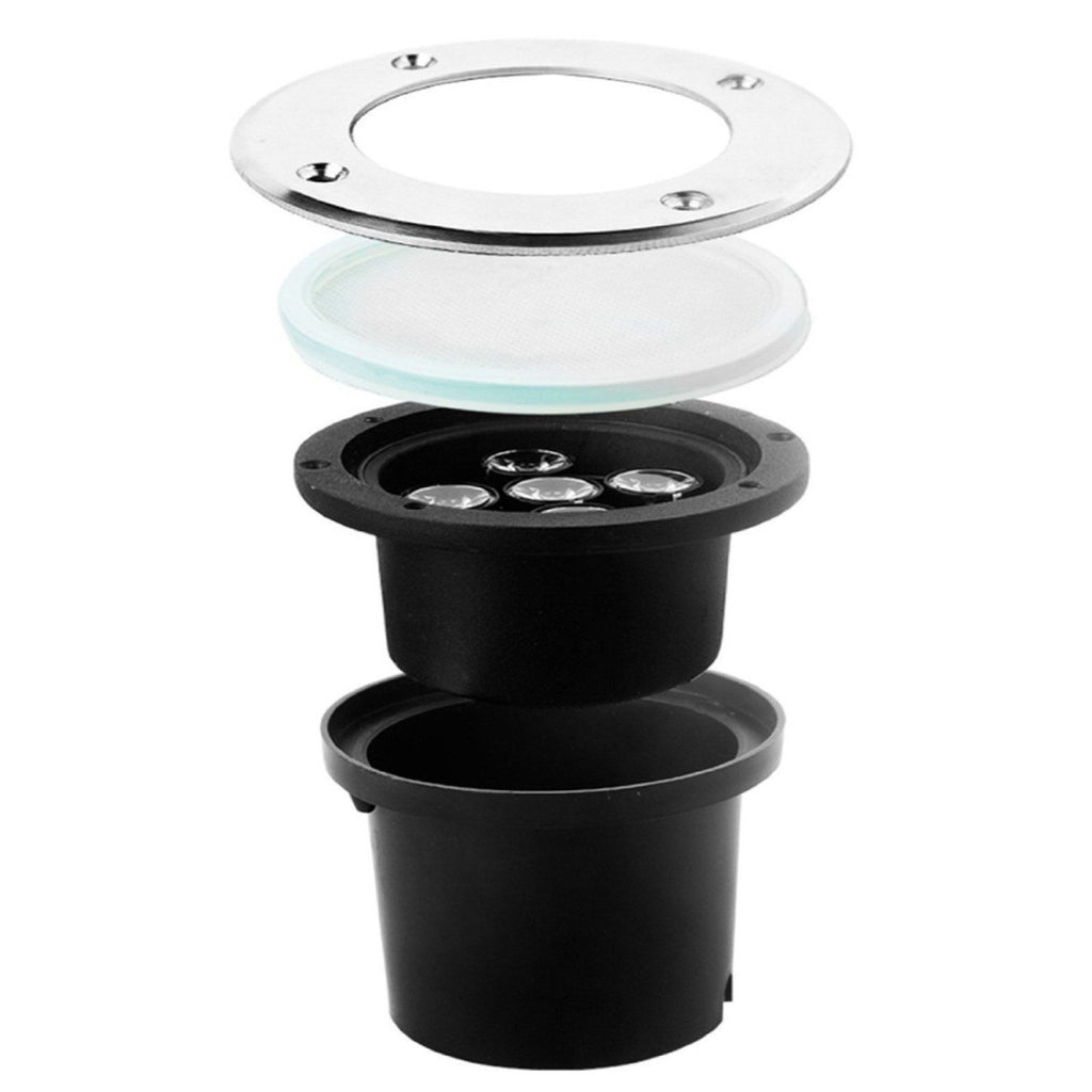 3W 3 LED-SCHEINWERFER EINBAU-BODEN-GARTEN-SCHEINWERFER IP68 DURCHGANG