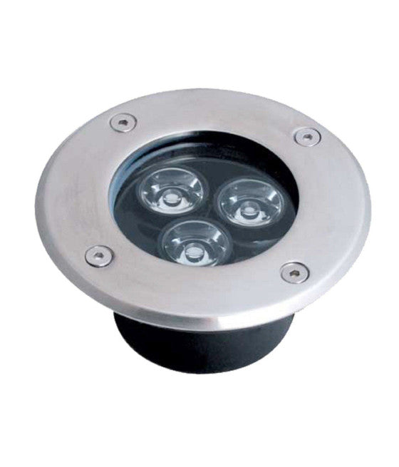 3W 3 LED-SCHEINWERFER EINBAU-BODEN-GARTEN-SCHEINWERFER IP68 DURCHGANG