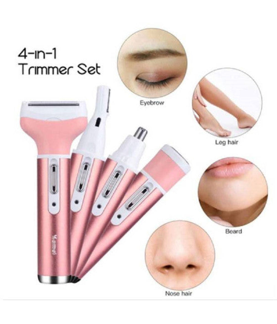 4-IN-1 WIEDERAUFLADBARES DAMENRASIERER-TRIMMER-SET GM-3074