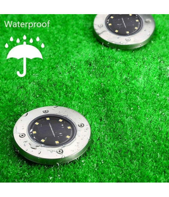 4 FARO LAMPADA LED SOLARE BY EXTERNAL GIARDINO FARETTO 8 LED FARETTO SEGNAPASSI