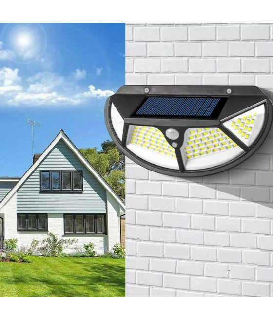 4 LAMPADA LUCE FARETTO FARO EXTERNAL 102LED SMD SENSORE MOVITION