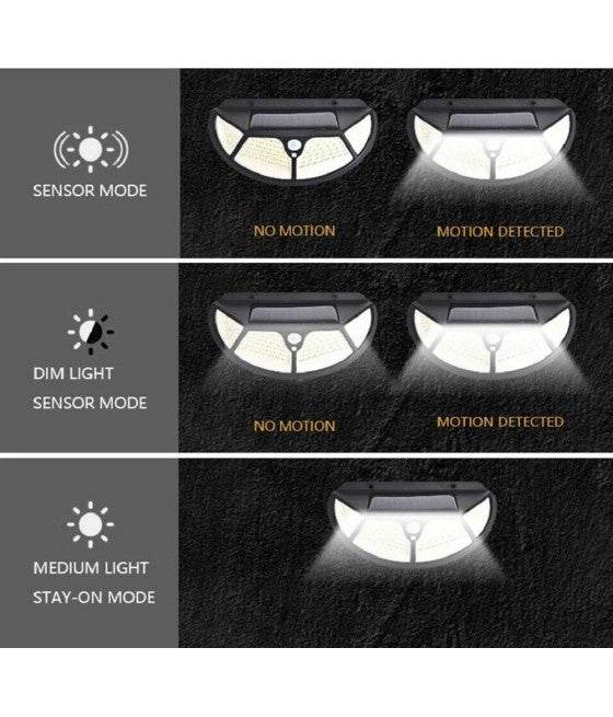 4 LAMPADA LUCE FARETTO FARO EXTERNAL 102LED SMD SENSORE MOVITION