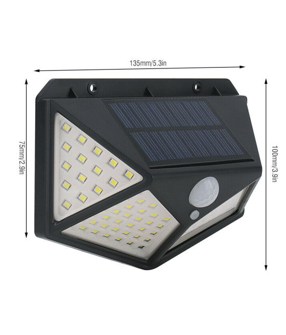 4 EXTERNE SCHEINWERFERLICHT-LAMPE SOLARENERGIE 100LED-BEWEGUNGSSENSOR