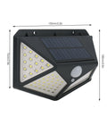 4 EXTERNE SCHEINWERFERLICHT-LAMPE SOLARENERGIE 100LED-BEWEGUNGSSENSOR