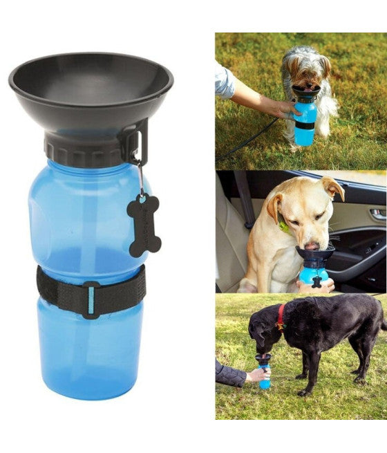 400 ML WASSERSPENDERFLASCHE HUND KATZE KATZE HUND MIT REISENAPF
