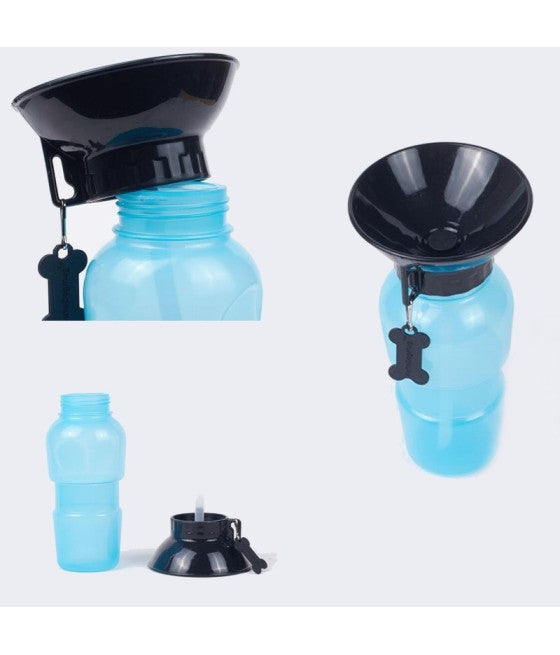 400 ML WASSERSPENDERFLASCHE HUND KATZE KATZE HUND MIT REISENAPF