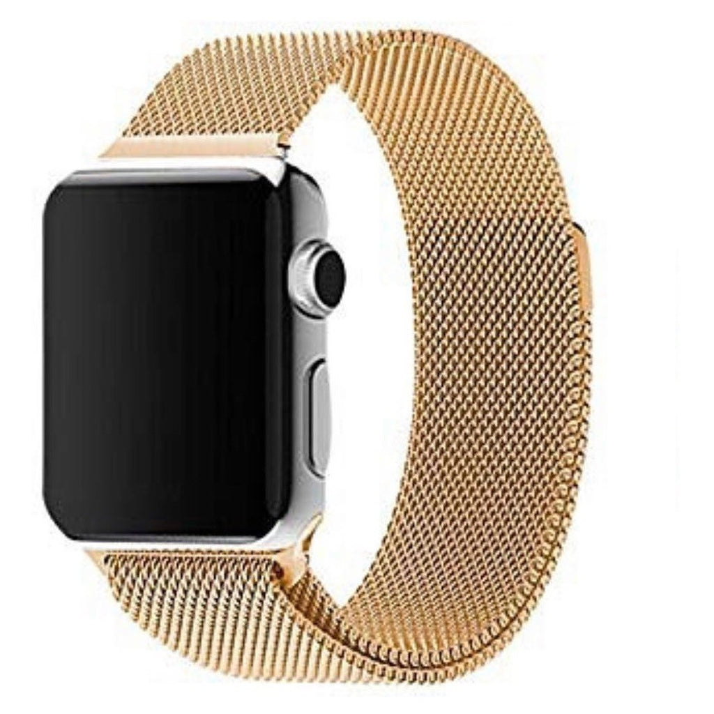 42MM MILANESE MESH IWATCH SERIE 3/2/1 GOLD ARMBAND MAGNETSCHLIESSE