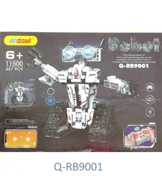 467PCS BAU WIEDERAUFLADBARE BLUETOOTH FERNGESTEUERTEN ROBOTER Q-RB9001