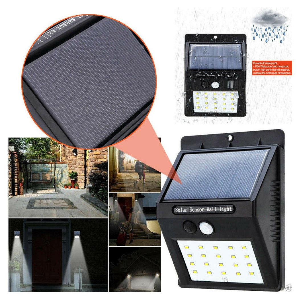 4PCS OUTDOOR LED SPOTLIGHT SOLAR PANEL TWILIGHT BEWEGUNGSSENSOR