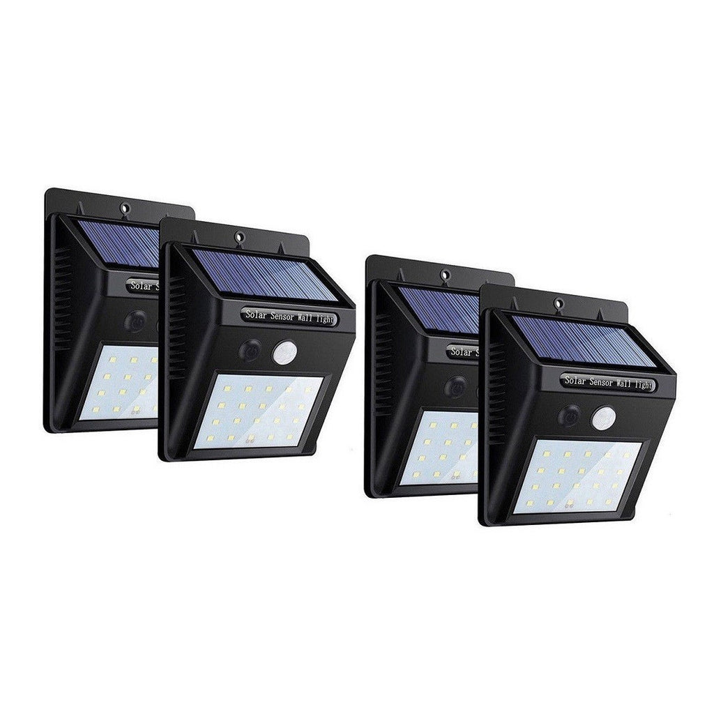 4PCS OUTDOOR LED SPOTLIGHT SOLAR PANEL TWILIGHT BEWEGUNGSSENSOR