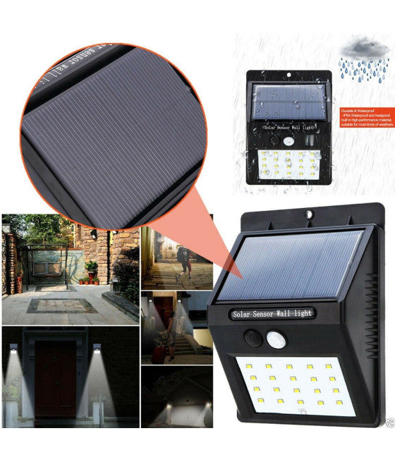 4PCS OUTDOOR LED SPOTLIGHT SOLAR PANEL TWILIGHT BEWEGUNGSSENSOR