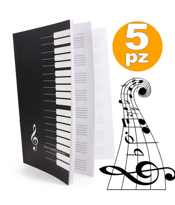 5 x Pentagramm Quierno A4 Maxi Music Noten Noten Noten 15 Blätter