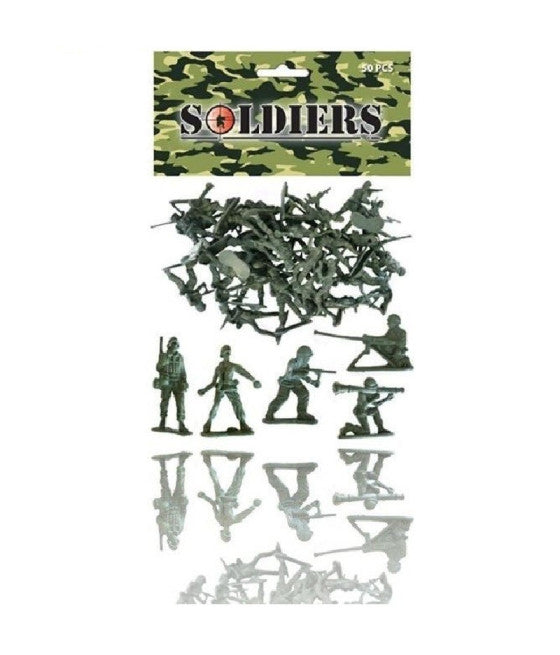 50 MILITÄRISCHE PLASTIKSOLDATEN KRIEGSKINDER AB 3 JAHREN