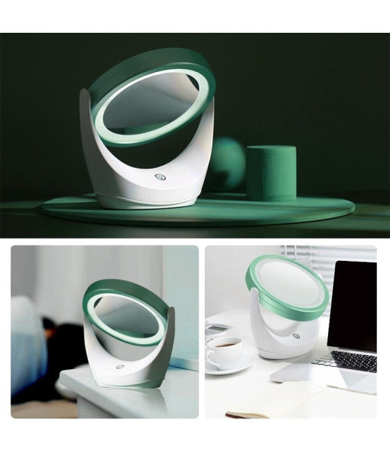 5X VERGRÖSSERUNG DOPPELT SCHWENKBAR LED TISCH MAKE-UP SPIEGEL WL8001