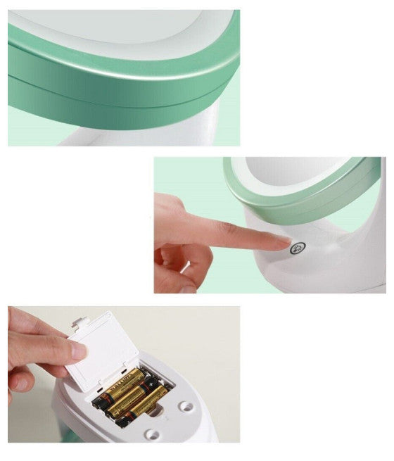 5X VERGRÖSSERUNG DOPPELT SCHWENKBAR LED TISCH MAKE-UP SPIEGEL WL8001