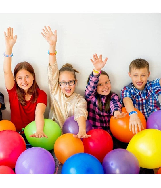 6 REGENBOGEN ANTI-STRESS ARMBÄNDER LUFTBLASEN SILIKON KINDER ERWACHSENE