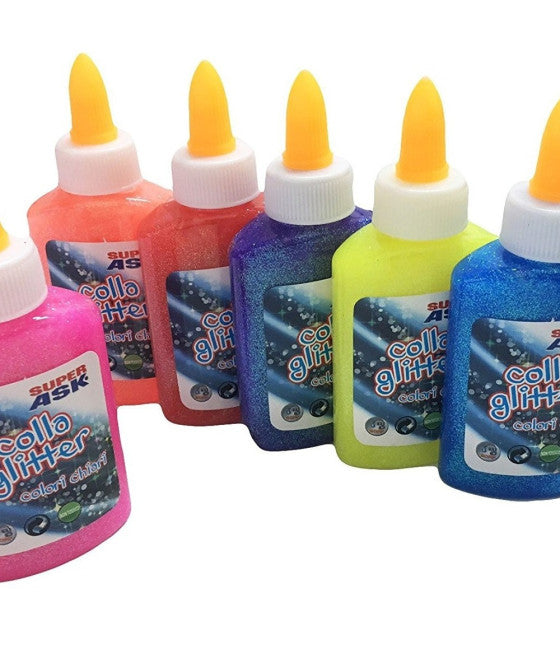 6 Tuben Glitter Farbe Dekorationen Weihnachtsferien Hausarbeit Hausschule