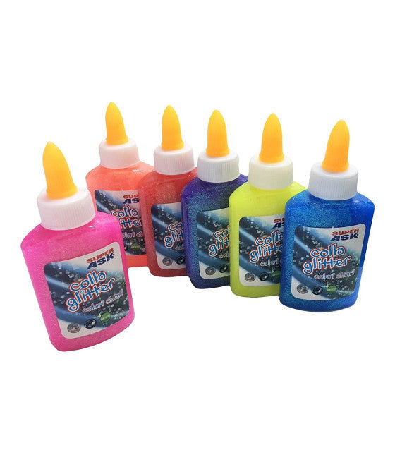 6 Tuben Glitter Farbe Dekorationen Weihnachtsferien Hausarbeit Hausschule