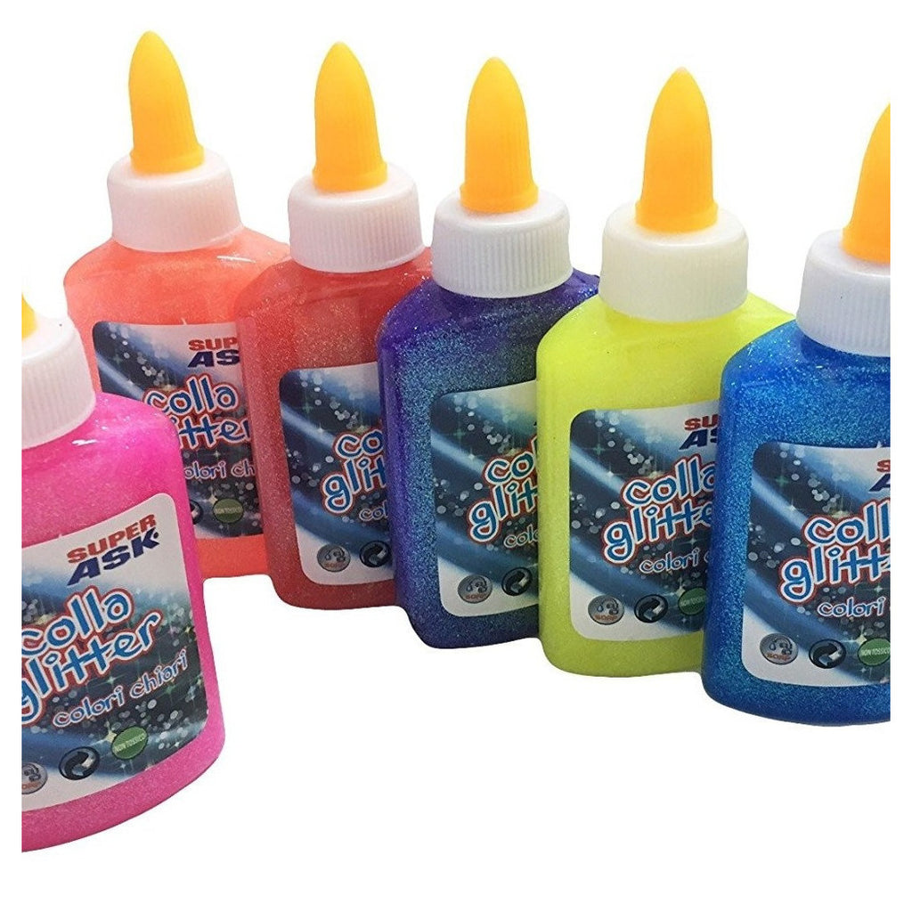 6 Tuben Glitter Farbe Dekorationen Weihnachtsferien Hausarbeit Hausschule