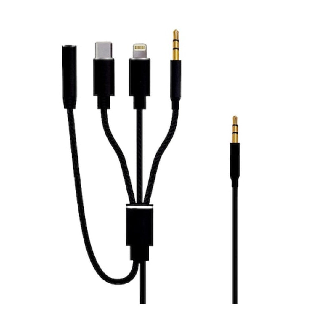 6-in-1-Adapter von 3,5-mm-Buchse auf Lightning-Typ-C-3,5-mm-Buchse M F Q-SX12