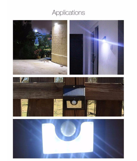 8 LED-LEUCHTEN MIT WIEDERAUFLADBAREM SOLARMODUL UND BEWEGUNGSSENSOR FÜR DEN AUSSENEINSATZ