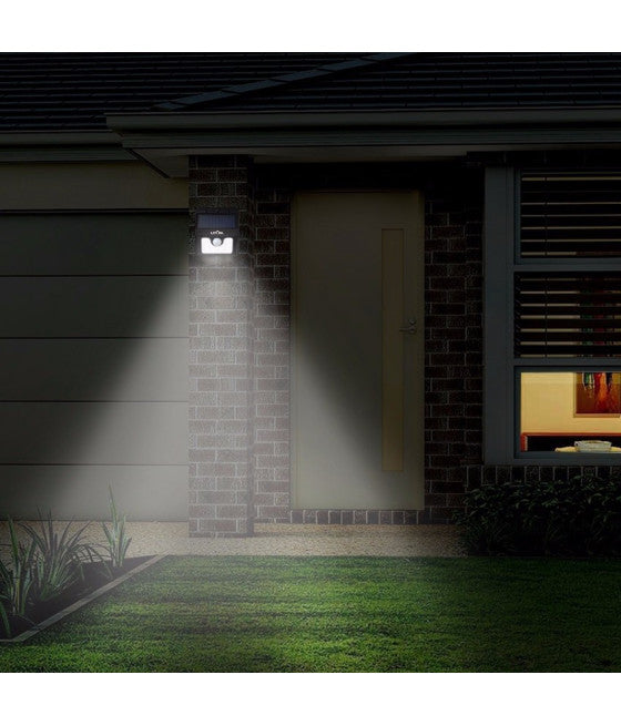 8 LED-LEUCHTEN MIT WIEDERAUFLADBAREM SOLARMODUL UND BEWEGUNGSSENSOR FÜR DEN AUSSENEINSATZ