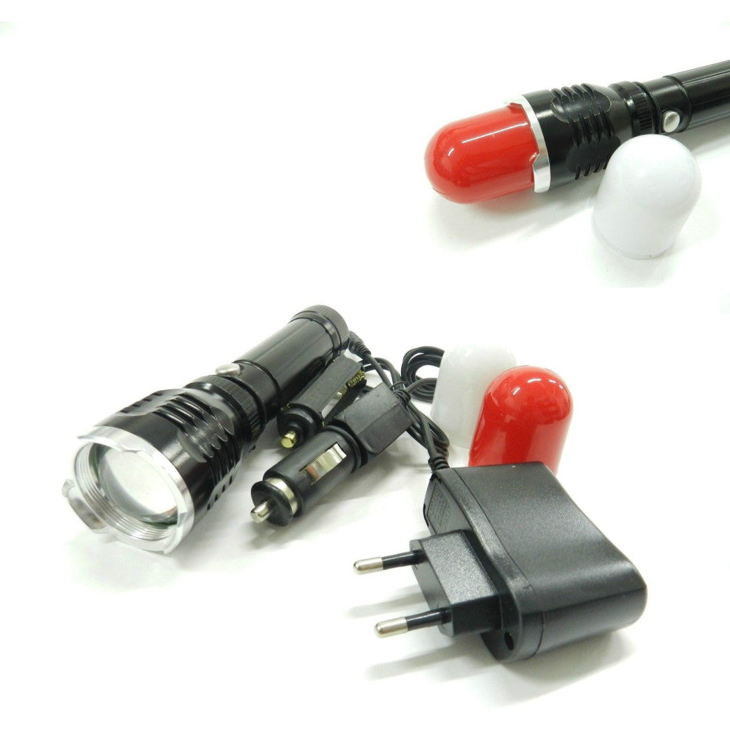 800 LMN WEISSES LICHT LED TASCHENLAMPE MIT NOTLEUCHTE MIT LADEGERÄT