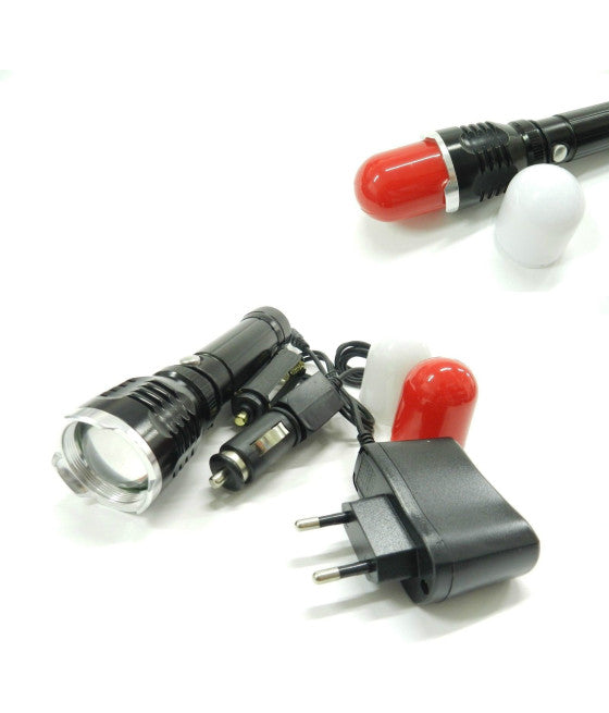 800 LMN WEISSES LICHT LED TASCHENLAMPE MIT NOTLEUCHTE MIT LADEGERÄT