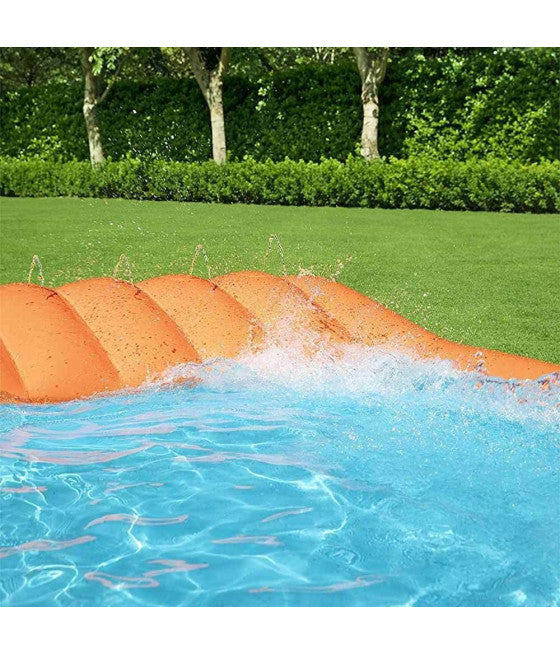 ACQUASCIVIL PISCINA MIT SCIVIL ACQUA SPRUZZI 341X213CM PVC ARANCIONE