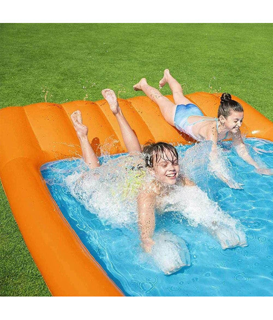 ACQUASCIVIL PISCINA MIT SCIVIL ACQUA SPRUZZI 341X213CM PVC ARANCIONE