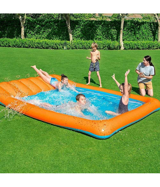ACQUASCIVIL PISCINA MIT SCIVIL ACQUA SPRUZZI 341X213CM PVC ARANCIONE