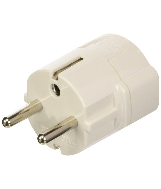 ADAPTER MIT DEUTSCHEM SCHUKO-STECKER UND BOSCH-REDUKTIONS-STECKDOSE 10-16A ZWEIPOLIG