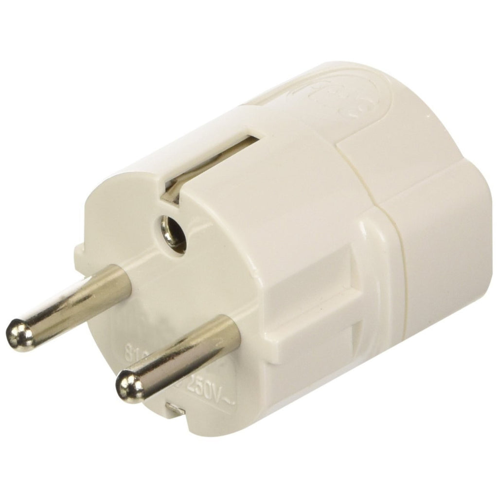 ADAPTER MIT DEUTSCHEM SCHUKO-STECKER UND BOSCH-REDUKTIONS-STECKDOSE 10-16A ZWEIPOLIG