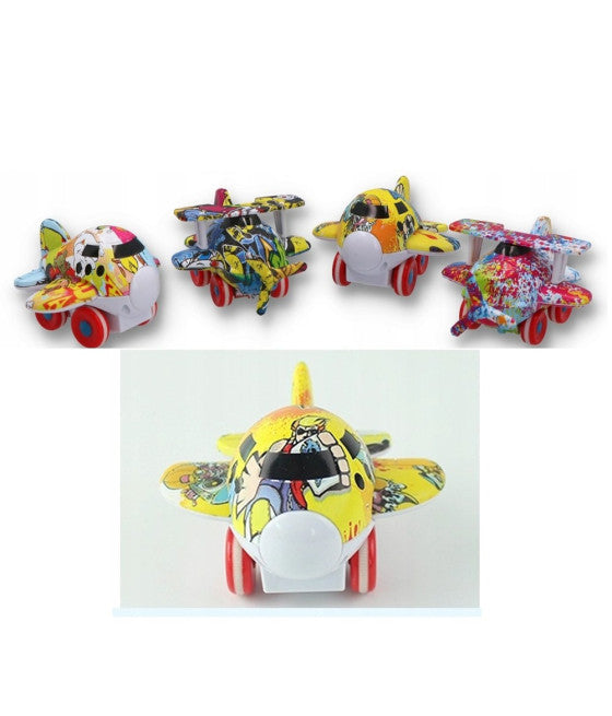 AEROPLANO MIT DEM BILDUNGSKINDER MIT RETRO CARICA