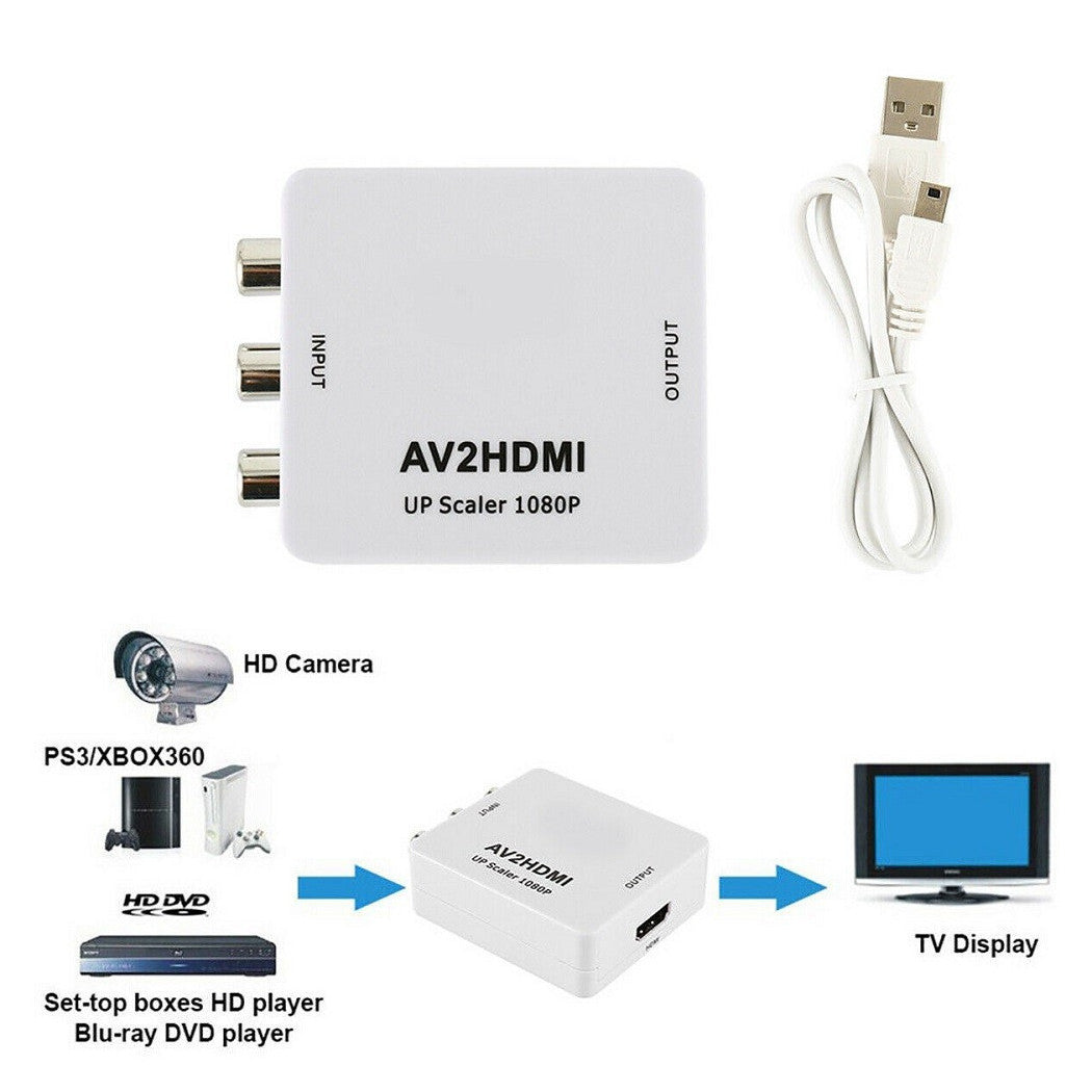 ANALOGISCHE VIDEO KONVERTIER NACH AV RCA F HDMI2AV QYV04