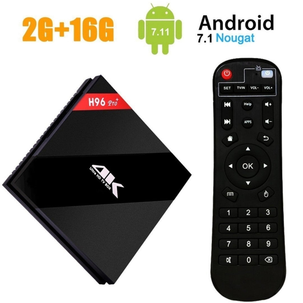 ANDROID TV BOX H96 4K ULTRA HD AMLOGIC CORTEX SMART WiFi BLUETOOTH 3D
