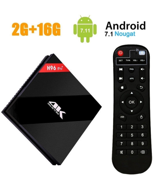 ANDROID TV BOX H96 4K ULTRA HD AMLOGIC CORTEX SMART WiFi BLUETOOTH 3D