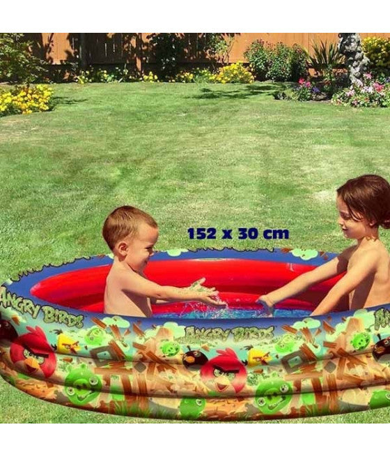 3-RING SCHWIMMBAD WÜTENDE VÖGEL 152 X 30 CM AUFBLASBARE MEER POOL 282 LITER