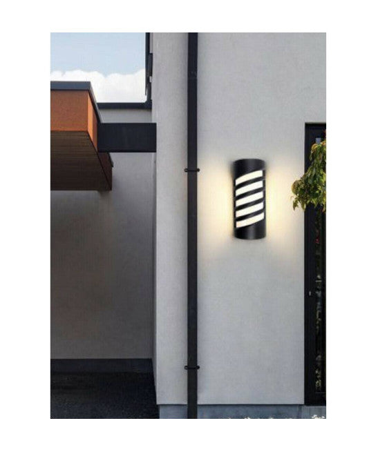 APPLIQUE LED PARETE 12W EXTERAL LIGHT CALDA NATURAL NERO ES56