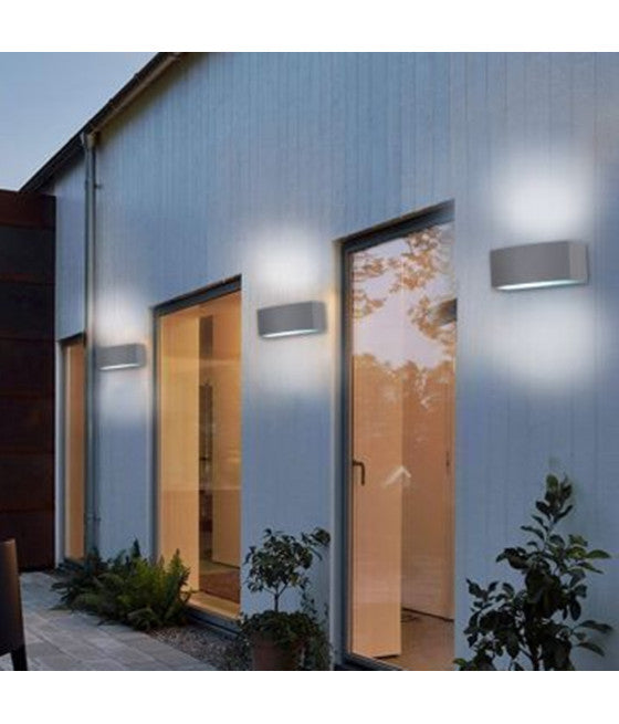 ANWENDUNGSBEREICH PARETE IP44 ATTACCO E27 LAMPADA MURO GRIGO ES29