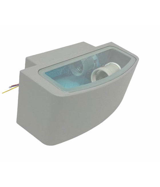 ANWENDUNGSBEREICH PARETE IP44 ATTACCO E27 LAMPADA MURO GRIGO ES29