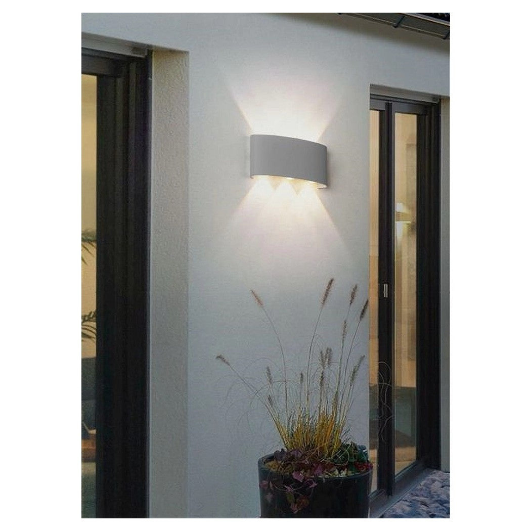 16W UP&DOWN WANDLEUCHTE GRAU AUSSENLEUCHTE 4000K 3000K 6500K ES68