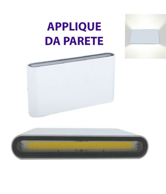 APPLIQUE PARETE DOPPIO FASCIO LED COB 10W EXTERNAL LUCE UP UND DOWN