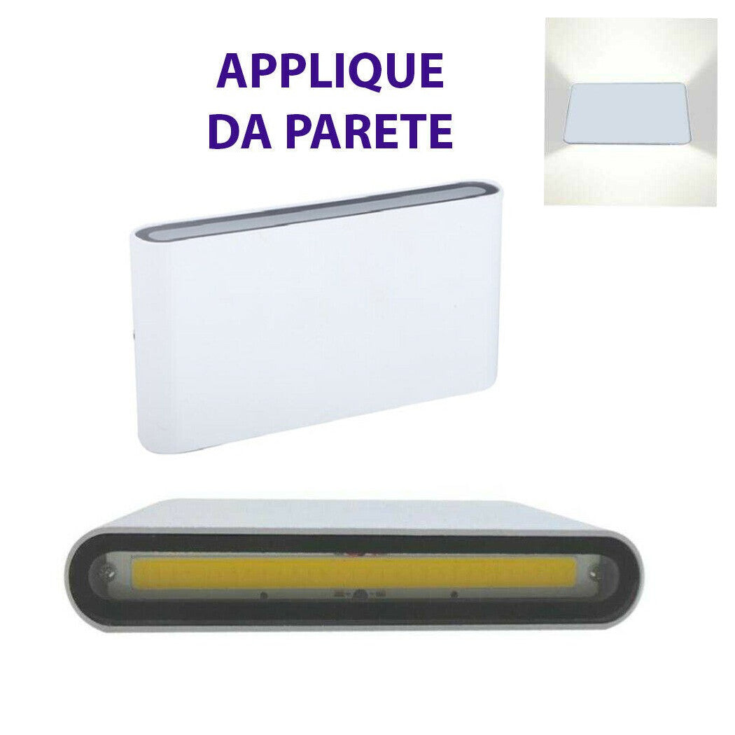 APPLIQUE PARETE DOPPIO FASCIO LED COB 10W EXTERNAL LUCE UP UND DOWN