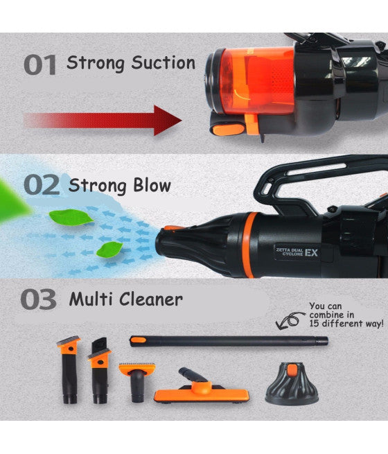 650W 2-IN-1 STAUBBUSTER ZYKLON STAUBSAUGER OHNE BEUTEL