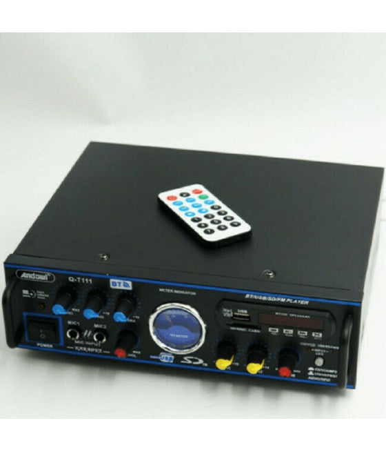 AUDIO KARAOKE VERSTÄRKER BLUETOOTH USB SD RADIO FM LAUTSPRECHER Q-T111